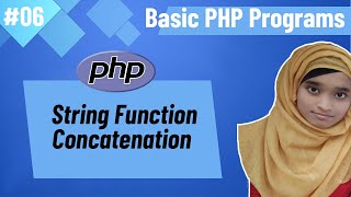 Basic PHP Programs Bangla (Part-6) | PHP String Function Concatenation