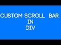 Add Custom Scroll Bar In DIV | JQUERY, CSS, HTML - TheMindSpeaks