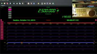 WWVH \u0026 WWV on 2500 kHz - 5 kw - Kauai, Hawaii \u0026 Fort Collins, Colorado