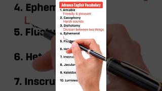 Advanced English Vocabulary Words Every Learner Should Know!