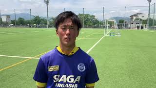 2022佐賀インハイ 佐賀東　キャプテン　試合後インタビュー