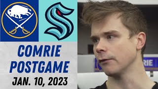 Eric Comrie Postgame Interview vs Seattle Kraken (1/10/2023)