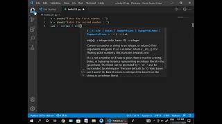 How to sum in python using visual studio code