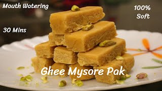 Ghee Mysore Pak | Soft and 100% Melting Mysore Pak at Home | Lockdown Special - DV Recipes