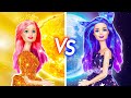 DAY vs NIGHT DOLL MAKEOVER || One Colored Makeover Challenge! by YAY Time! FUN