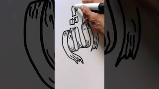 How to draw name of Allah in Arabic calligraphy #shots #art