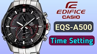 How to set time Casio Edifice EQS-A500