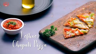 Chapati Pizza Recipe with Leftover Roti | How To Make Roti Pizza Recipe | Quick \u0026 Easy Pizza Recipe