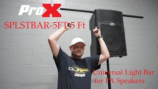 ProX X-SPLSTBAR-5FT 5 Ft. Universal Light Bar Mounting System For PA Speakers with Fly-points