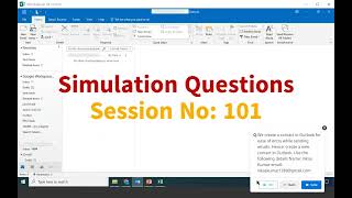Simulation Questions Session 101