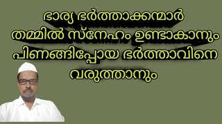 ഭാര്യ ഭർത്താക്കൾ സ്നേഹത്തിൽ ആവാനും പിണങ്ങി പോയ ഭർത്താവ് തിരിച്ചു വരാനും