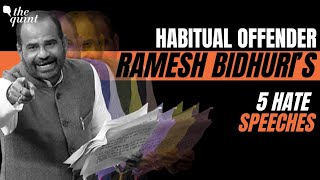 'K***a’, ‘B**wa’, ‘C***ha’, ‘B**a’: Repeat Offender Ramesh Bidhuri's Hate Speeches | The Quint