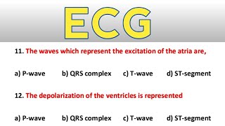 MCQ On ECG | Body fluids and circulation | Circulatory system | NEET Preparation