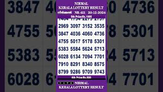 NIRMAL NR-411 | 20/12/2024 TODAY KERALA LOTTERY RESULT | TODAY NIRMAL LOTTERY RESULT |TODAY LOTTERY