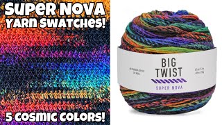 Yarn Swatch Time!!  NEW Big Twist Super Nova Yarn   #joanns