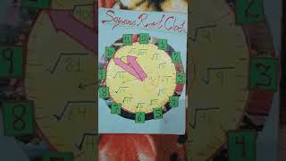 Square Root Clock|Square Root Trick|Square Root Method|Square Root Craft|Square Roots 1 to 10#shorts