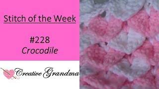 Stitch of the Week # 228  Easy Crocodile Stitch - Free Pattern at the end of video