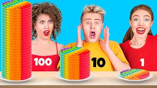 Download GIANT VS TINY FOOD CHALLENGES || Never-Ending Food For 24 Hours by 123 GO! Live mp3