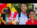 Surprise Trip to California and Kids Start School in Barbados