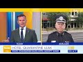 coronavirus sa police commissioner backs hotel security guard 9 news australia