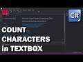 C# Count characters in Textbox