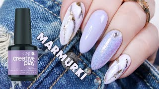 Marmurkowe Paznokcie - CND Creative Play Gel od Ekert * Marble Nails * Candymona