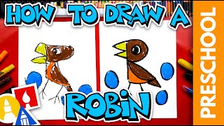 How To Draw A Robin - Letter R - Preschool