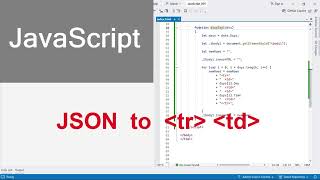 Add rows to a HTML Table from a JSON object using JavaScript