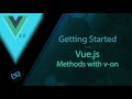 Using methods with v-on in Vue