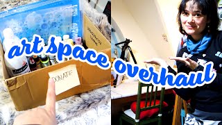 art space overhaul! 🎨 STUDIO VLOG 16