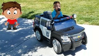 Kids Police Rollplay Chevy Tahoe Police SUV Car 6 Volt Battery Powered Ride On