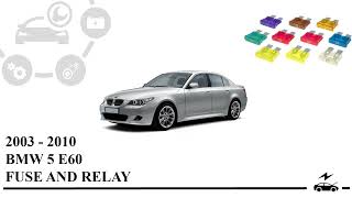 Fuse box diagram Bmw E60 and relay with assignment and location