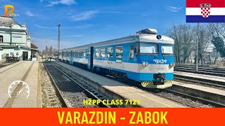 Cab Ride Varaždin - Zabok (Croatian Railways) train driver's view 4K