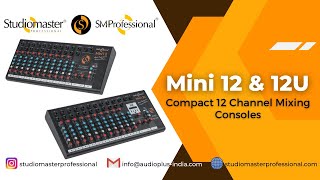 MINI 12 \u0026 12U - 12 Channel Mixers w/ Delay (#Echo) #EFX, 3-Band EQ \u0026 USB MP3 #Bluetooth Media Player