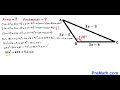 can you find perimeter and area of the triangle trigonometry math maths geometry