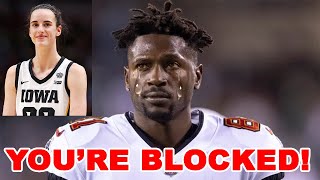 Antonio Brown FURIOUS that Caitlin Clark BLOCKED him! ATTACKS her with RACIAL SL