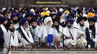 108 Bhai Manjit Singh Jee Glasgow @ Raensabaayee Keertan Toronto July2023 AnnualAkhandKeertanSmaagam