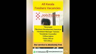 +2 / Graduation Fresher/ Experienced vacancies /Malayalam  Kerala Job Vacancy |Job Vacancy Malayalam