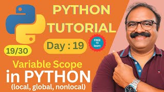 Python Day 19 – Variable Scope in Python | Local, Global & Nonlocal Explained with Examples