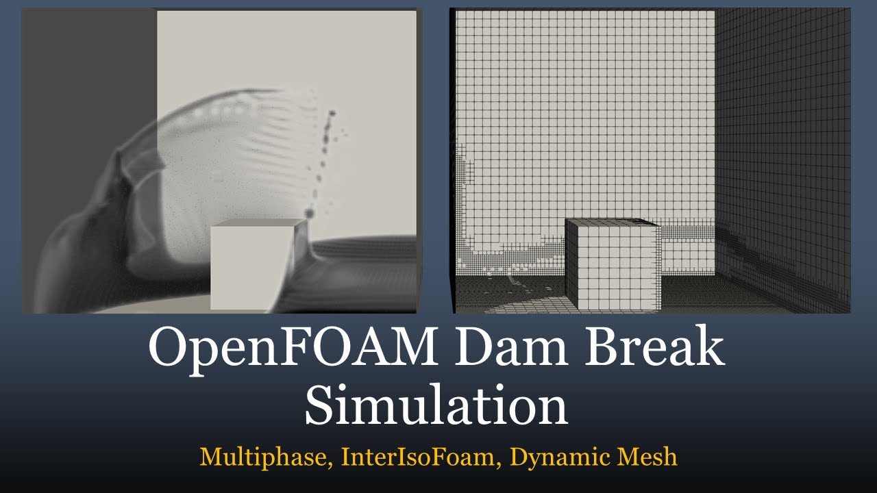 Openfoam Dam Break Simulation Results Multiphase Interisofoam