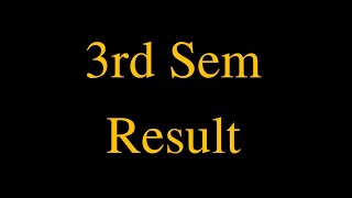 3rd Sem Result| Calicut University