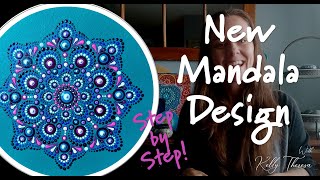 Dot Mandala on Circle Canvas