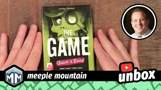 The Game: Quick \u0026 Easy - Unboxing