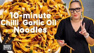 10-minute spicy noodle challenge!🔥... will I make it? | Chilli Oil Noodles | Marion's Kitchen