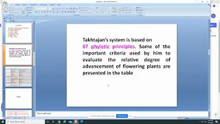 Takhtajan system of Plant Classification  Part 1