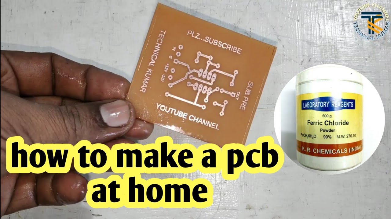 How To Make A Pcb At Home || Pcb Etching - YouTube