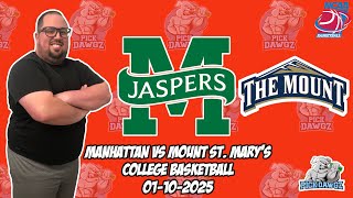 Manhattan vs Mount St. Mary's 1/10/25 Free College Basketball Picks and Predictions | NCAAB Picks