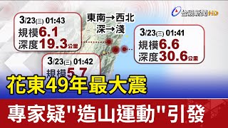 花東49年最大震 專家疑\