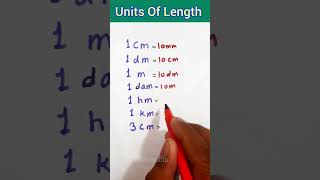 Units Of Length ॥ #shorts #shorts #maths #shortvideo #trendingshorts