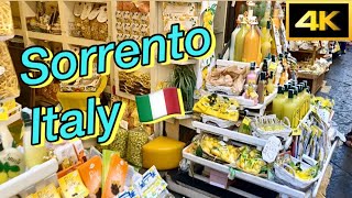 SORRENTO - Italy 🇮🇹 Souvenirs Shops City Center Walk Tour 4k 60fps August 2022